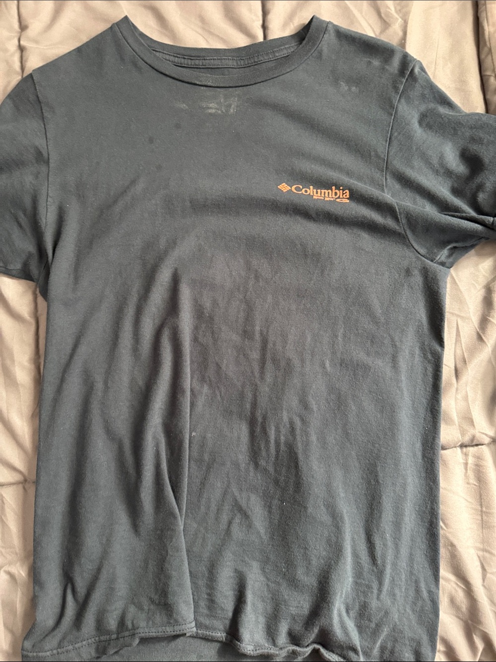 Columbia Short-Sleeve Tee in Black with Gold Logo